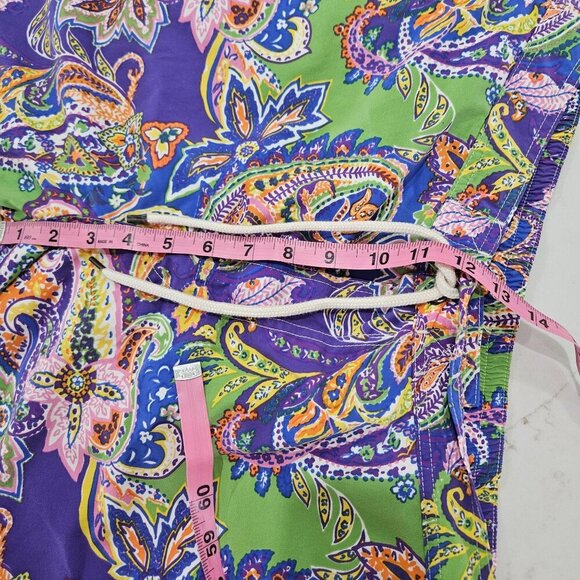 Polo Ralph Lauren Mens XL Paisley Print Swim Shorts Trunks Purple - Picture 8 of 10